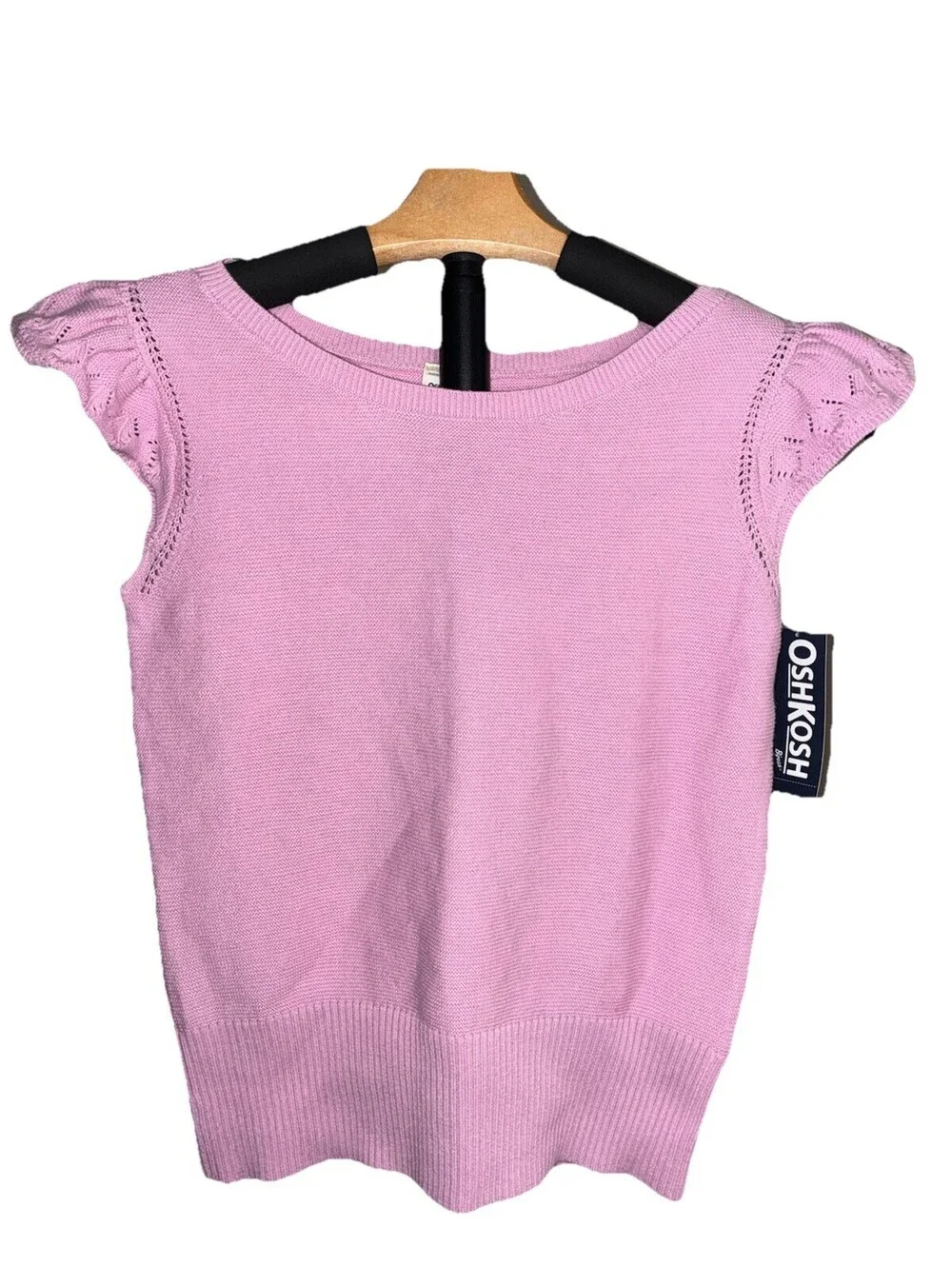 Light Pink Flutter Knit Oshkosh Top Size 12